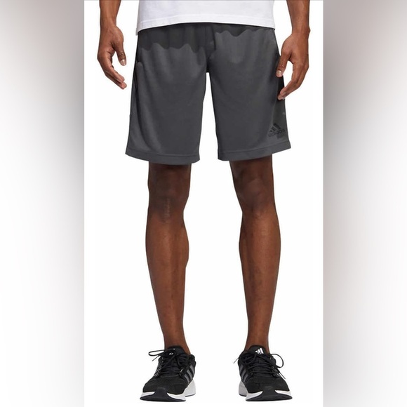 Adidas men’s 3S PES athletic shorts training casual bottoms zippers size M Gray - Picture 1 of 16